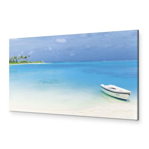 murando Akustikbild Meer und Strand Bilder Akustikschaum Hochleistungsschallabsorber Schallschutz Leinwand 1 tlg Wandbild Raumakustik Schalldämmung Palmen Natur Landschaft von B&D XXL