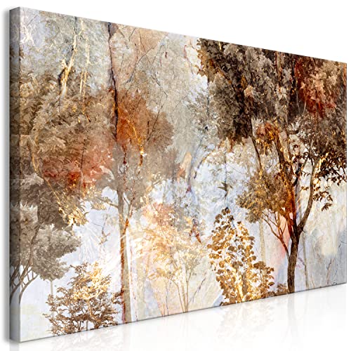 murando Akustikbild Wald 80x40 cm Bilder Akustikschaum Hochleistungsschallabsorber Schallschutz Leinwand 1 tlg Wandbild Raumakustik Schalldämmung - Bäume Natur c-C-10012-b-a von B&D XXL