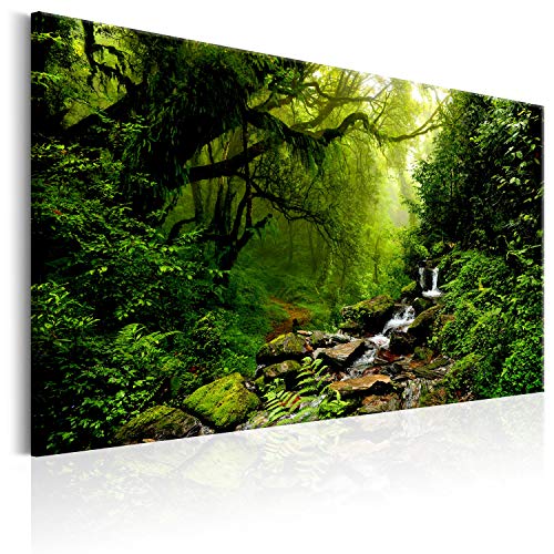 murando - Akustikbild Wald Bach 90x60 cm 1 tlg Bilder Akustikschaum Schallschutz Kunst Akustikpaneele Wandpaneele Schalldämmung Schallabsorber Natur Landschaft Bäume Wasserfall c-B-0234-b-c von B&D XXL