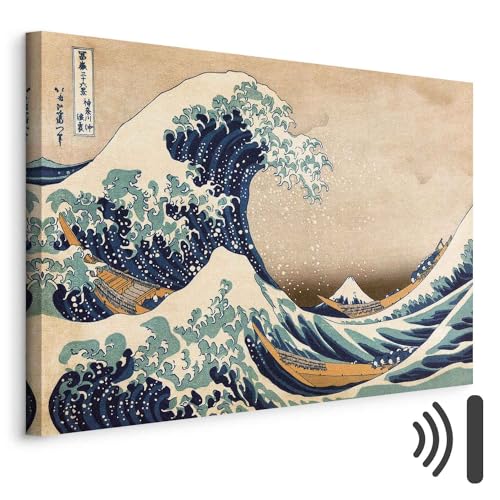 murando - Akustikbild die große Welle vor Kanagawa 120x80 cm 1 tlg Bilder Akustikschaum Schallschutz Kunst Akustikpaneele Wandpaneele Schalldämmung Wandbild Schallabsorber Hokusai - p-B-0009-b-a von B&D XXL