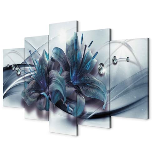 B&D XXL - Wandbilder XXL 200x100cm 5 tlg - Wand Deko Leinwand Bilder Groß Wanddeko Wohnzimmer Schlafzimmer Kunstdrucke - Blumen Lilien b-C-0155-b-p B&D XXL - Wandbilder XXL 200x100cm 5 tlg - Wand Deko Leinwand Bilder Groß Wanddeko Wohnzimmer Schlafzimmer Kunstdrucke - Blumen Lilien b-C-0155-b-p von Cuadros B&D XXL