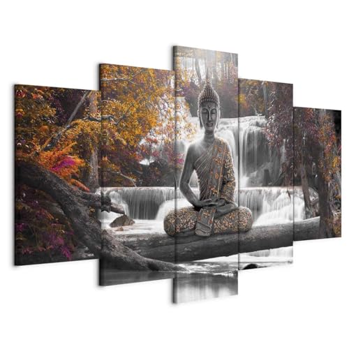 B&D XXL - Wandbilder XXL 200x100 cm - Vlies Leinwandbild 5 tlg Kunstdruck modern Wandbilder XXL Wanddekoration Design Wand Bild Wasserfall Natur Baum Wald c-A-0021-b-p. B&D XXL - Wandbilder XXL 200x100 cm - Vlies Leinwandbild 5 tlg Kunstdruck modern Wandbilder XXL Wanddekoration Design Wand Bild Wasserfall Natur Baum Wald c-A-0021-b-p. von Cuadros B&D XXL