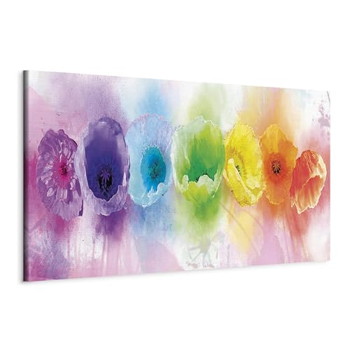 B&D XXL - Wandbilder XXL Abstrakt 120x40 cm 1 tlg - Wand Deko Vlies Leinwand Bilder Groß Wanddeko Wohnzimmer Schlafzimmer Kunstdrucke Panoramabild - Blumen bunt wie gemalt 020110-78 B&D XXL - Wandbilder XXL Abstrakt 120x40 cm 1 tlg - Wand Deko Vlies Leinwand Bilder Groß Wanddeko Wohnzimmer Schlafzimmer Kunstdrucke Panoramabild - Blumen bunt wie gemalt 020110-78 von Cuadros B&D XXL