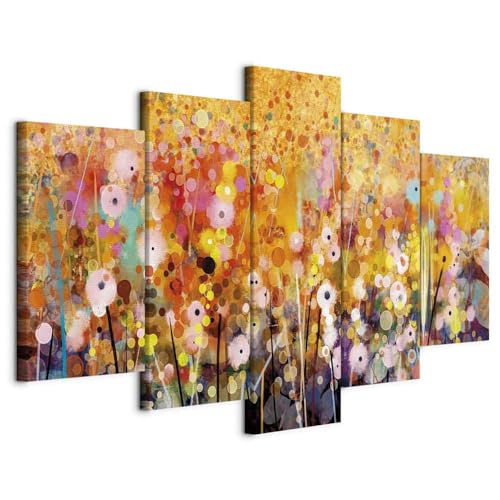 B&D XXL - Wandbilder XXL Abstrakt 200x100cm 5 tlg - Wand Deko Leinwand Bilder Groß Wanddeko Wohnzimmer Schlafzimmer Kunstdrucke - Blumen Natur bunt gelb wie gemalt a-B-0024-b-m B&D XXL - Wandbilder XXL Abstrakt 200x100cm 5 tlg - Wand Deko Leinwand Bilder Groß Wanddeko Wohnzimmer Schlafzimmer Kunstdrucke - Blumen Natur bunt gelb wie gemalt a-B-0024-b-m von B&D XXL