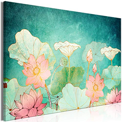 murando - Bilder Abstrakt 60x40 cm Vlies Leinwandbild 1 tlg Kunstdruck modern Wandbilder XXL Wanddekoration Design Wand Bild - bunte Blumen Blätter Botanik b-C-0761-b-a von B&D XXL