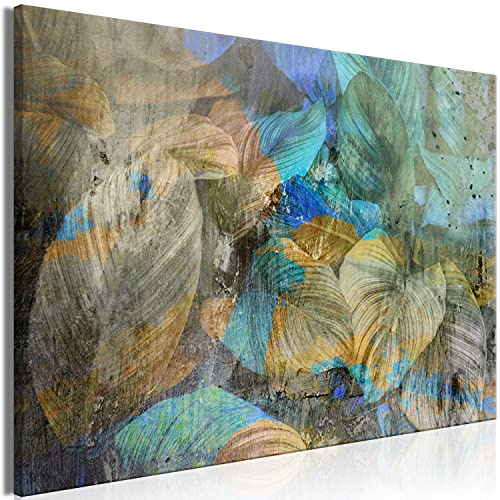 murando - Bilder Blätter 120x80 cm Vlies Leinwandbild 1 tlg Kunstdruck modern Wandbilder XXL Wanddekoration Design Wand Bild - Botanik Abstrakt Pflanzen Natur Bunt b-C-0918-b-a von B&D XXL