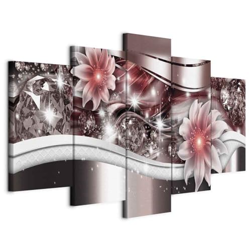 B&D XXL - Wandbilder XXL Blumen Vlies Leinwandbild 5 tlg Kunstdruck modern Wandbilder XXL Wanddekoration Design Wand Bild - Abstrakt Diamant Ornament bokeh silber rosa b-A-0266-b-o B&D XXL - Wandbilder XXL Blumen Vlies Leinwandbild 5 tlg Kunstdruck modern Wandbilder XXL Wanddekoration Design Wand Bild - Abstrakt Diamant Ornament bokeh silber rosa b-A-0266-b-o von Cuadros B&D XXL