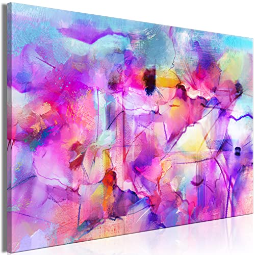 murando - Bilder Blumen 60x40 cm Leinwandbild 1 tlg Kunstdruck modern Wandbilder XXL Wanddekoration Design Wand Bild - Natur Pflanze Abstrakt wie gemalt bunt a-A-0915-b-a von B&D XXL