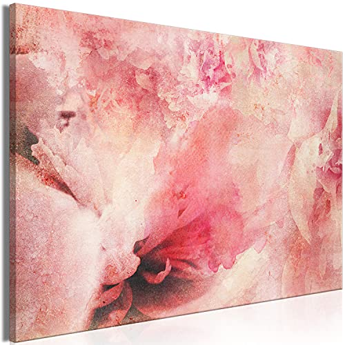 murando - Bilder Blumen 90x60 cm Vlies Leinwandbild 1 tlg Kunstdruck modern Wandbilder XXL Wanddekoration Design Wand Bild - Abstrakt bunt Natur Botanik rosa beige b-A-0853-b-a von B&D XXL