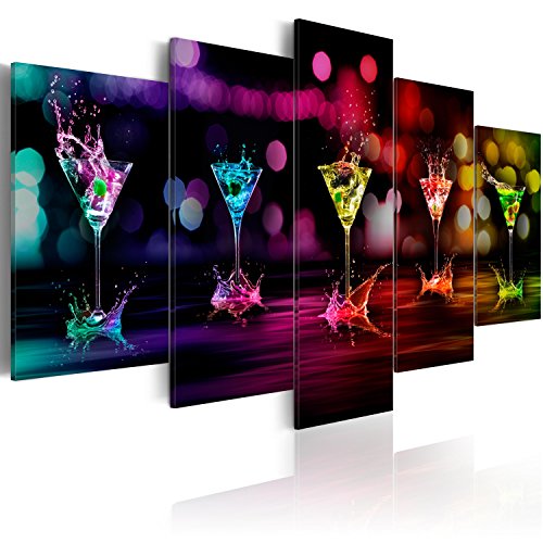 B&D XXL - Wandbilder XXL Drink 225x112cm 5 tlg - Wand Deko Leinwand Bilder Groß Wanddeko Wohnzimmer Schlafzimmer Kunstdrucke - Küche Cocktail Wasser Abstrakt bunt 030107-2 B&D XXL - Wandbilder XXL Drink 225x112cm 5 tlg - Wand Deko Leinwand Bilder Groß Wanddeko Wohnzimmer Schlafzimmer Kunstdrucke - Küche Cocktail Wasser Abstrakt bunt 030107-2 von Cuadros B&D XXL