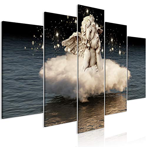 murando - Bilder Engel 200x100 cm Vlies Leinwandbild 5 tlg Kunstdruck modern Wandbilder XXL Wanddekoration Design Wand Bild - Angel Sterne Wolke Flügel Wasser Abstrakt h-C-0214-b-m von B&D XXL