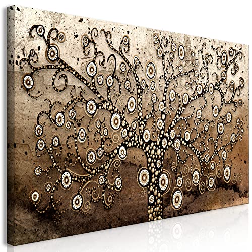 murando - Bilder Gustav Klimt Baum des Lebens 140x70 cm Vlies Leinwandbild 1 Teilig Kunstdruck modern Wandbilder XXL Wanddekoration Design Wand Bild - Abstrakt wie gemalt von B&D XXL