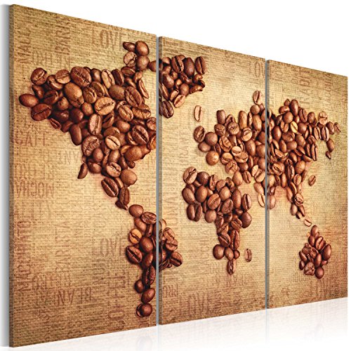 murando - Bilder Kaffee 135x90 cm Vlies Leinwandbild 3 Teilig Kunstdruck modern Wandbilder XXL Wanddekoration Design Wand Bild - Abstrakt Coffee Küche 020107-4 von B&D XXL