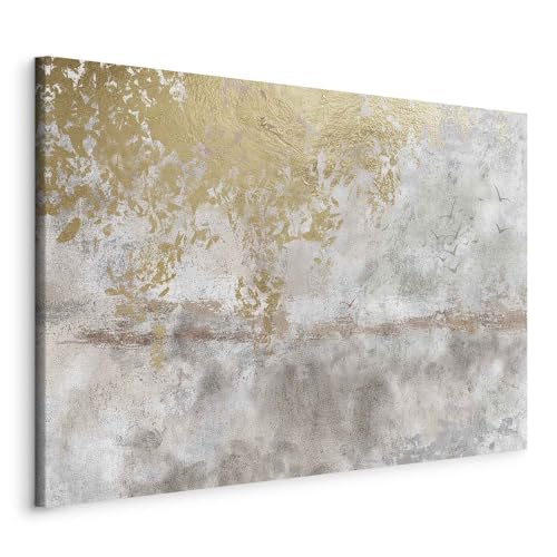 murando - Wandbilder XXL Abstrakte Landschaft 120x80 cm 1 tlg Wand Deko Leinwand Bilder Groß Wanddeko Wohnzimmer Schlafzimmer Kunstdrucke Design - Natur Vögel Betonoptik Modern Art a-A-0897-b-a von B&D XXL