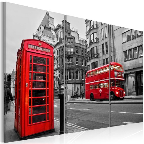 murando - Bilder London 90x60 cm Vlies Leinwandbild 3 Teilig Kunstdruck modern Wandbilder XXL Wanddekoration Design Wand Bild - Großbritannien Stadt Land 030217-1 von B&D XXL