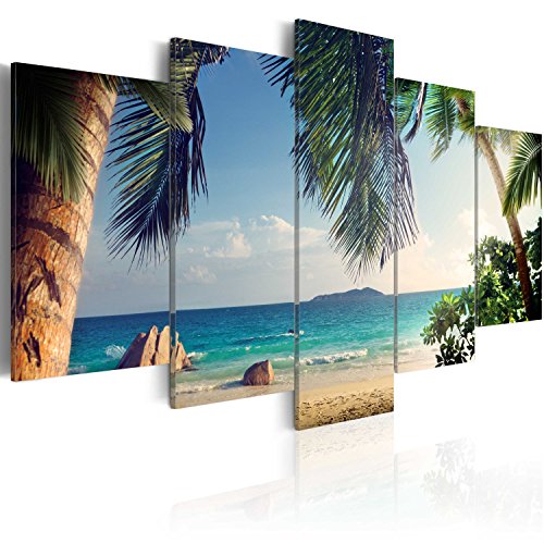 B&D XXL - Wandbilder XXL Meer und Strand 200x100cm 5 tlg - Wand Deko Leinwand Bilder Groß Wanddeko Wohnzimmer Schlafzimmer Kunstdrucke - Palmen tropisch Landschaft 030112-66 B&D XXL - Wandbilder XXL Meer und Strand 200x100cm 5 tlg - Wand Deko Leinwand Bilder Groß Wanddeko Wohnzimmer Schlafzimmer Kunstdrucke - Palmen tropisch Landschaft 030112-66 von Cuadros B&D XXL