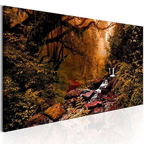 murando - Bilder Wald 120x40 cm Vlies Leinwandbild 1 tlg Kunstdruck modern Wandbilder XXL Wanddekoration Design Wand Bild Panoramabild - Waldlandschaft Natur Panorama Baum von B&D XXL