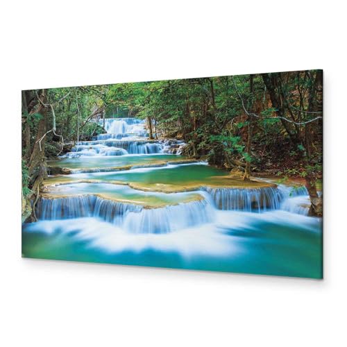 murando - Bilder Wasserfall 90x30 cm Vlies Leinwandbild 1 tlg Kunstdruck modern Wandbilder XXL Wanddekoration Design Wand Bild Panoramabild - Natur Landschaft Wald c-B-0160-b-a von B&D XXL