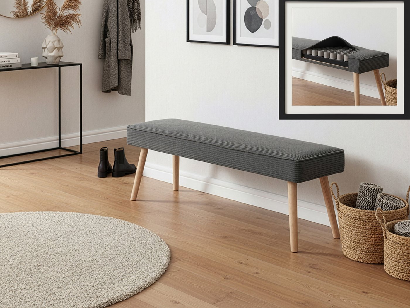 B&D home Essbank PAUL, gepolstert, Holzbeine B&D home Essbank PAUL, gepolstert, Holzbeine von B&D home