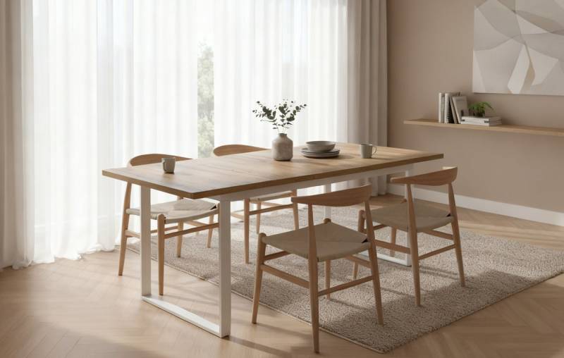 B&D home Esstisch Ausziehtisch ANNA, Kufengestell, ausziehbar, 120-160cm, 4-6 Personen B&D home Esstisch Ausziehtisch ANNA, Kufengestell, ausziehbar, 120-160cm, 4-6 Personen von B&D home