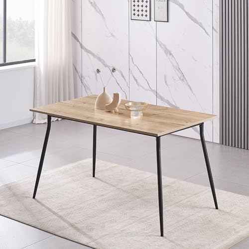 B&D home Esstisch LIOR | 120 cm x 80 cm Esszimmertisch Küchentisch Holztisch für Küche, Esszimmer | Industrial modern Design | Sandeiche Optik, 11215-120-EISA von B&D home