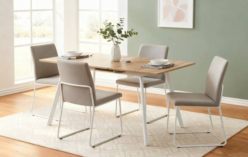 B&D home Esstisch MARA, 4-Fuß Gestell, ausziehbar, 120-160cm, 4-6 Personen B&D home Esstisch MARA, 4-Fuß Gestell, ausziehbar, 120-160cm, 4-6 Personen von B&D home