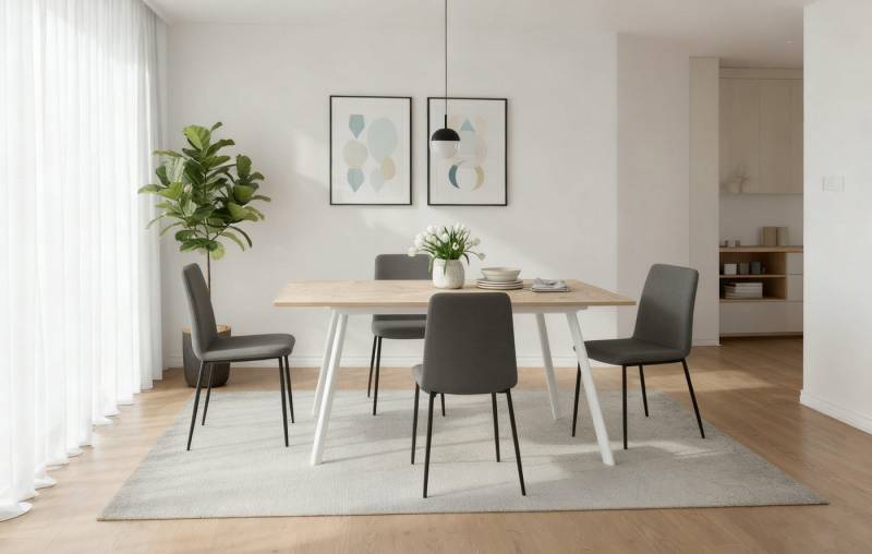 B&D home Esstisch MARA, 4-Fuß Gestell, ausziehbar, 120-160cm, 4-6 Personen B&D home Esstisch MARA, 4-Fuß Gestell, ausziehbar, 120-160cm, 4-6 Personen von B&D home