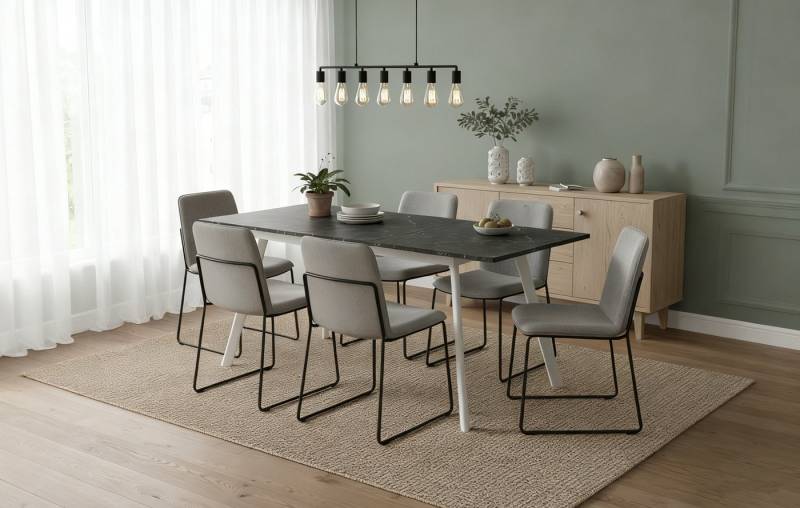 B&D home Esstisch MARA, 4-Fuß Gestell, ausziehbar, 120-160cm, 4-6 Personen B&D home Esstisch MARA, 4-Fuß Gestell, ausziehbar, 120-160cm, 4-6 Personen von B&D home