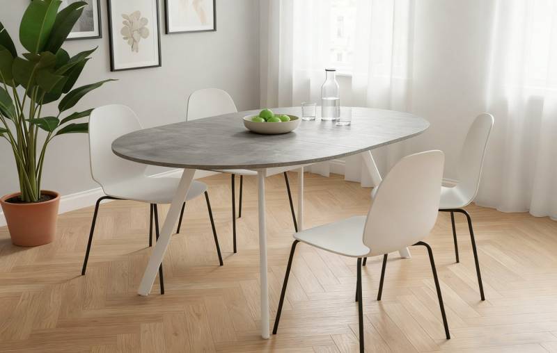 B&D home Esstisch TILL, Rund, ausziehbar, 120-150cm, Beton B&D home Esstisch TILL, Rund, ausziehbar, 120-150cm, Beton von B&D home