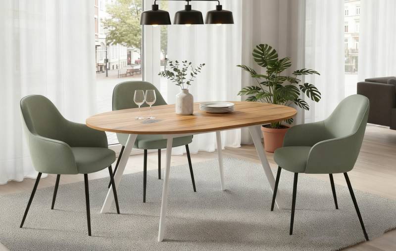 B&D home Esstisch TILL, Rund, ausziehbar, 120-150cm, Beton B&D home Esstisch TILL, Rund, ausziehbar, 120-150cm, Beton von B&D home