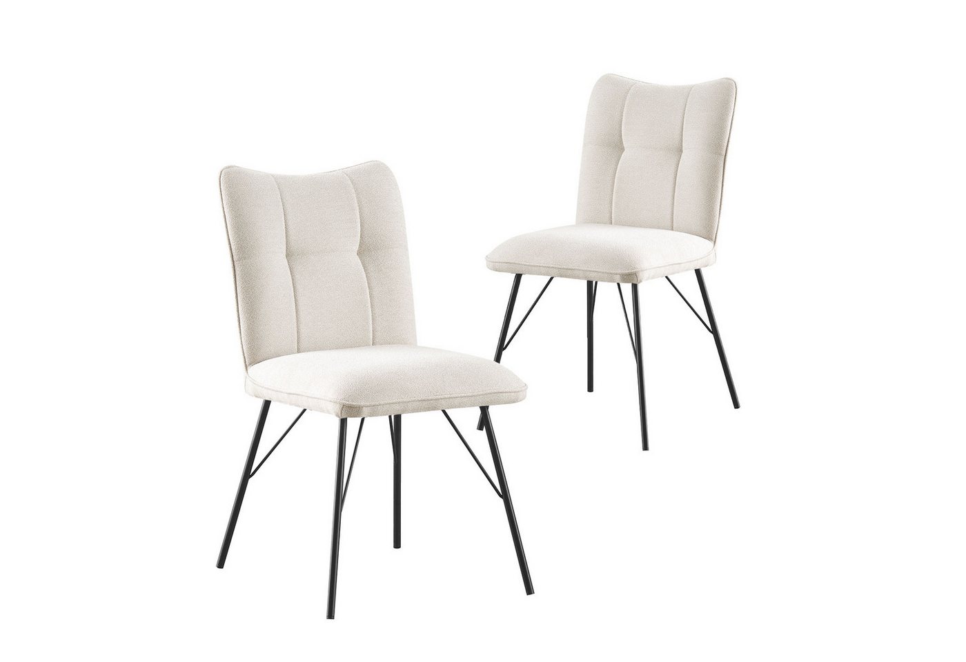 B&D home 4-Fußstuhl NELE (2er Set, 2 St), gepolstert von B&D home