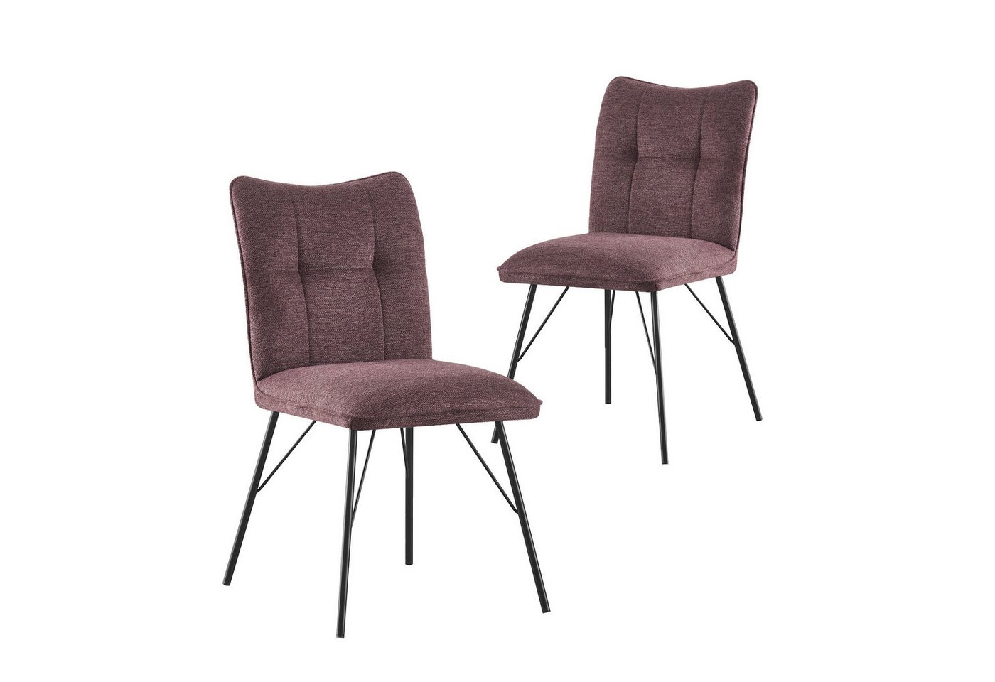 B&D home 4-Fußstuhl NELE (2er Set, 2 St), gepolstert von B&D home