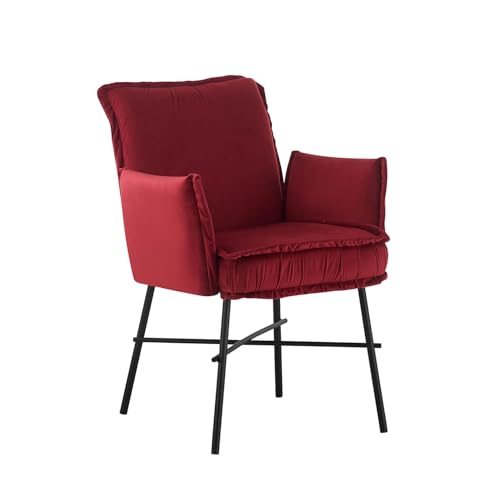 B&D home Esszimmerstuhl JÜRGEN, Schreibtischstuhl Polsterstuhl Loungesessel für Esszimmer, Wohnzimmer, Büro, Industrial modern elegant Design, Merlot, 11129-MELO-1 B&D home Esszimmerstuhl JÜRGEN, Schreibtischstuhl Polsterstuhl Loungesessel für Esszimmer, Wohnzimmer, Büro, Industrial modern elegant Design, Merlot, 11129-MELO-1 von B&D home