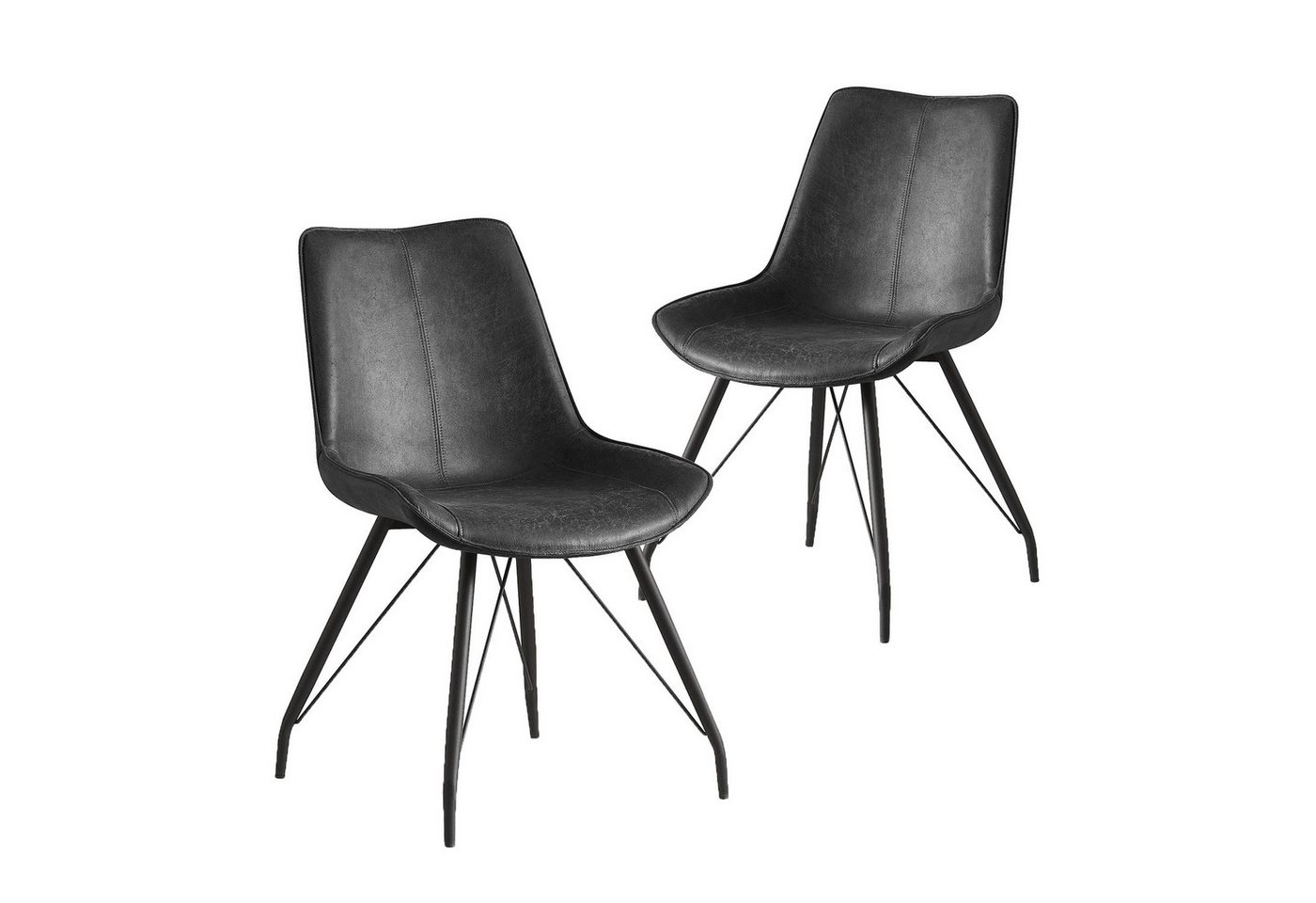 B&D home 4-Fußstuhl MATS (2er Set, 2 St), gepolstert von B&D home