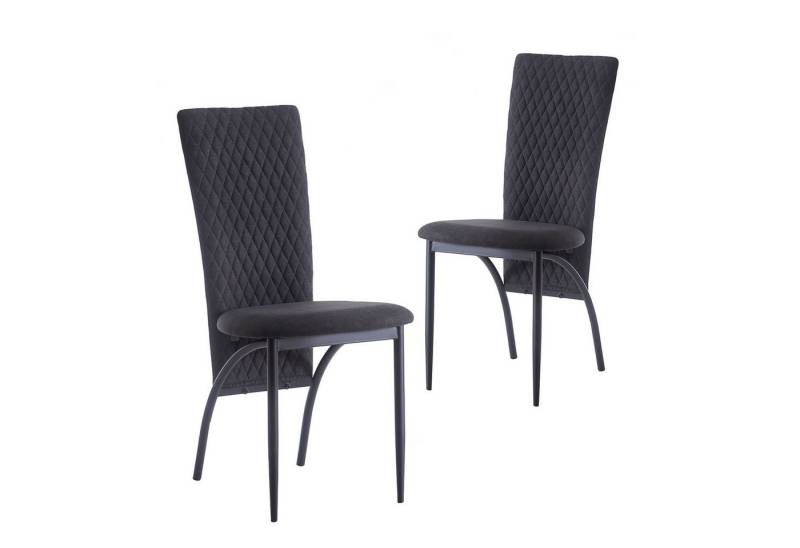 B&D home 4-Fußstuhl THADDÄUS (2er Set, 2 St), gepolstert, hohe Rückenlehne von B&D home
