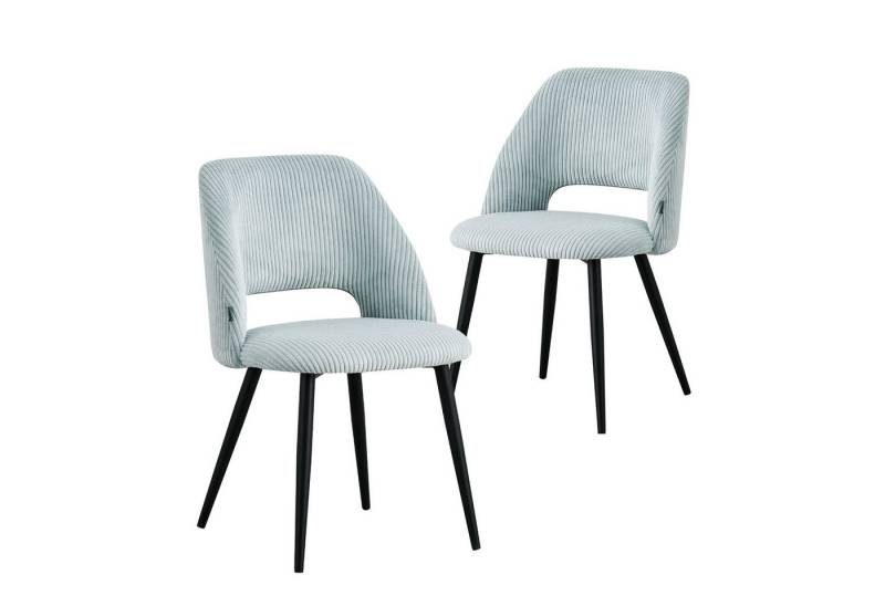 B&D home 4-Fußstuhl VICKY (2er Set, 2 St), gepolstert, Kordsamt von B&D home