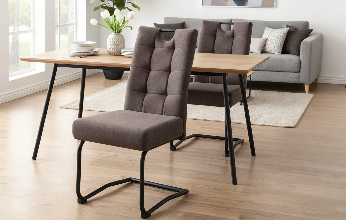 B&D home Freischwinger SOFIA (2er Set, 2 St), kippsicher, mit Federkern von B&D home