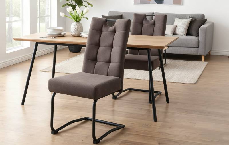 B&D home Freischwinger SOFIA (2er Set, 2 St), kippsicher, mit Federkern von B&D home