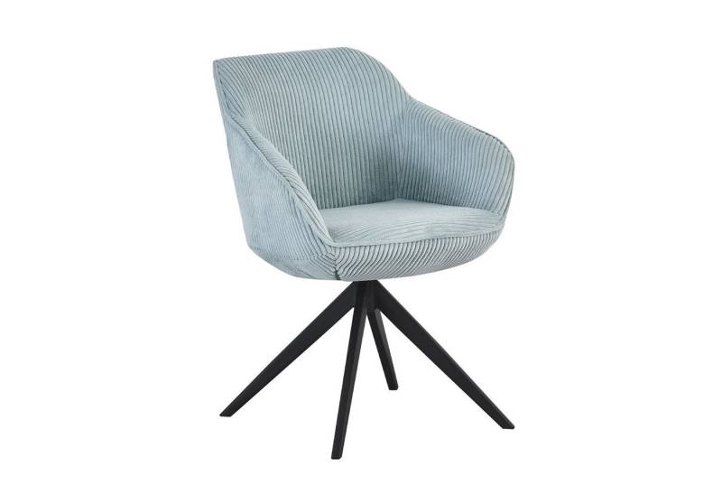 B&D home Polsterstuhl ARVIT (1 St), modern, drehbares Metallgestell, Cord, mit Armlehnen von B&D home