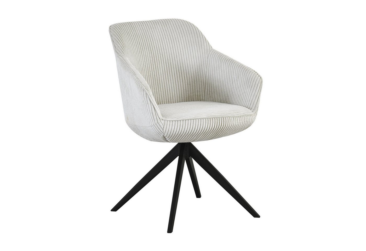 B&D home Polsterstuhl ARVIT (1 St), modern, drehbares Metallgestell, Cord, mit Armlehnen von B&D home