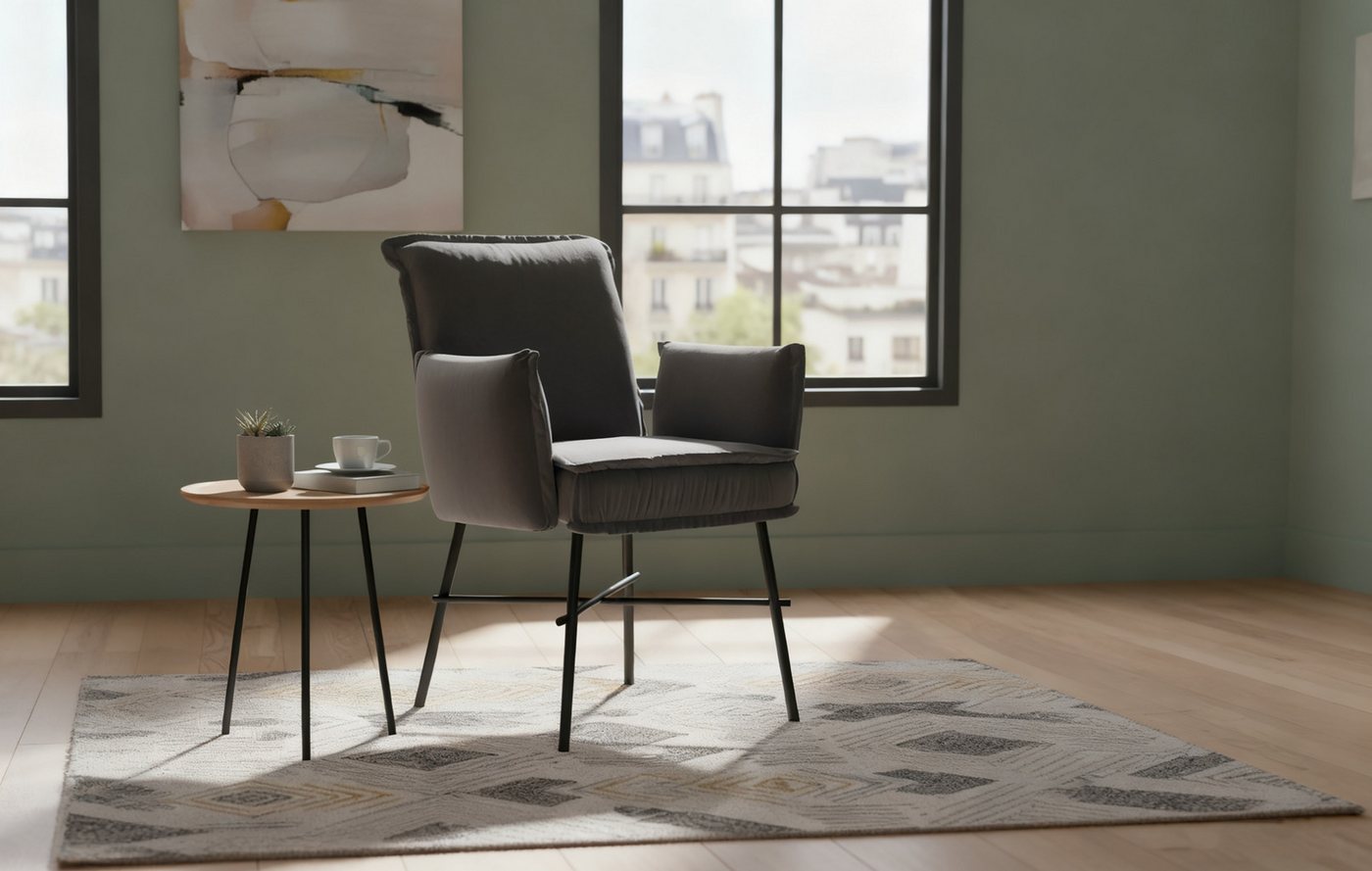 B&D home Polsterstuhl JÜRGEN (1 St), gepolstert, mit Armlehnen von B&D home