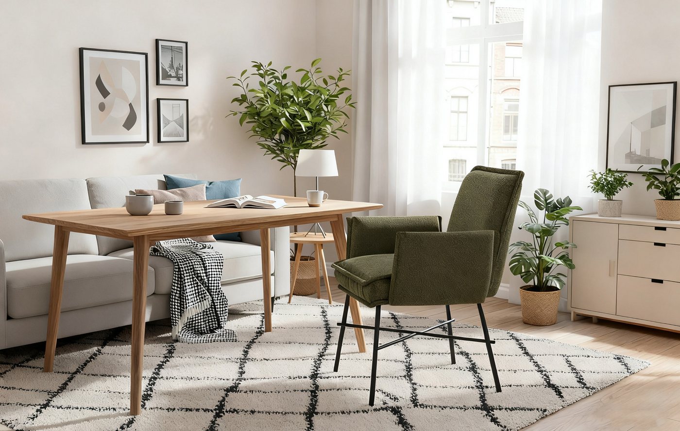 B&D home Polsterstuhl JÜRGEN (1 St), gepolstert, mit Armlehnen von B&D home