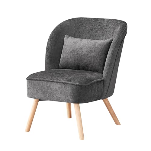B&D home Wohnzimmersessel YOYO, Loungesessel Chefsessel Einzelsofa Polsterstuhl für Wohnzimmer, Schlafzimmer, Esszimmer, Sofaecke, skaninavisch Design, Anthrazit, 14501-ANTR von B&D home