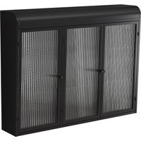 Wandschrank Wandmontierter Schrank 90x20x70 cm mit Glastüren Schwarz Design vielseitiger Stauraum günstig   Aosom.de von B&F