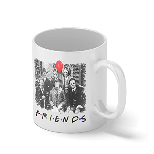 Halloween TV Sitcom Series Friends Inspired Horror Movie Weiße Kaffeetasse Mug von B&S Boutique