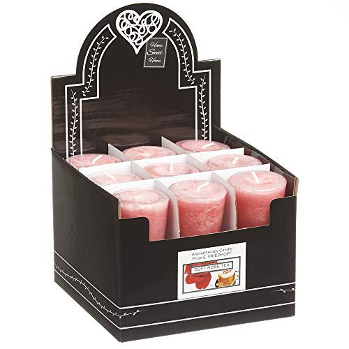 18 Votivkerzen Duftkerzen Kerze Stumpe Bratapfel Vanille Zimt Rose Tea Fresh Linen (Rosetea) von B & S