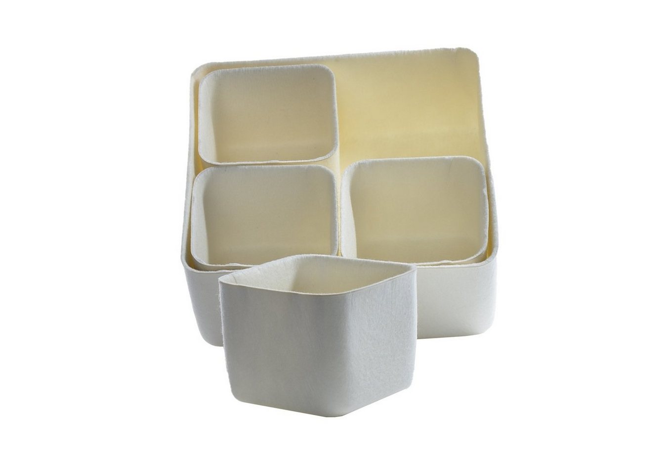 B&S Aufbewahrungsbox Aufbewahrungbox Filz creme Organizer mit 4 Einsätzen B&S Aufbewahrungsbox Aufbewahrungbox Filz creme Organizer mit 4 Einsätzen von B&S