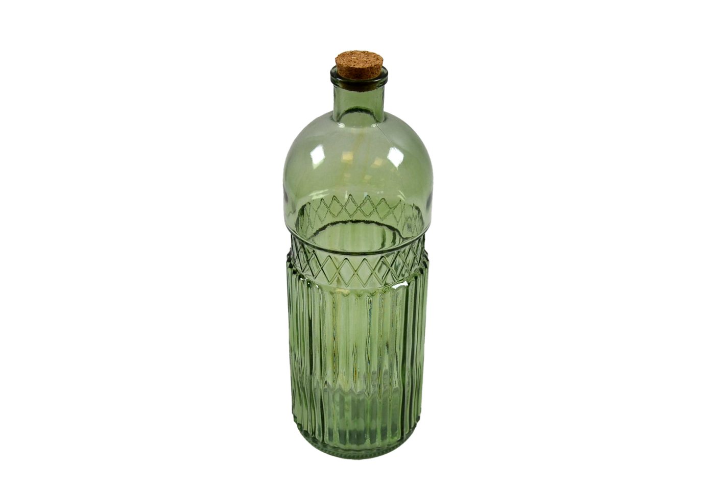 B&S Dekofigur Deko Flasche Glas grün 11x31 cm von B&S