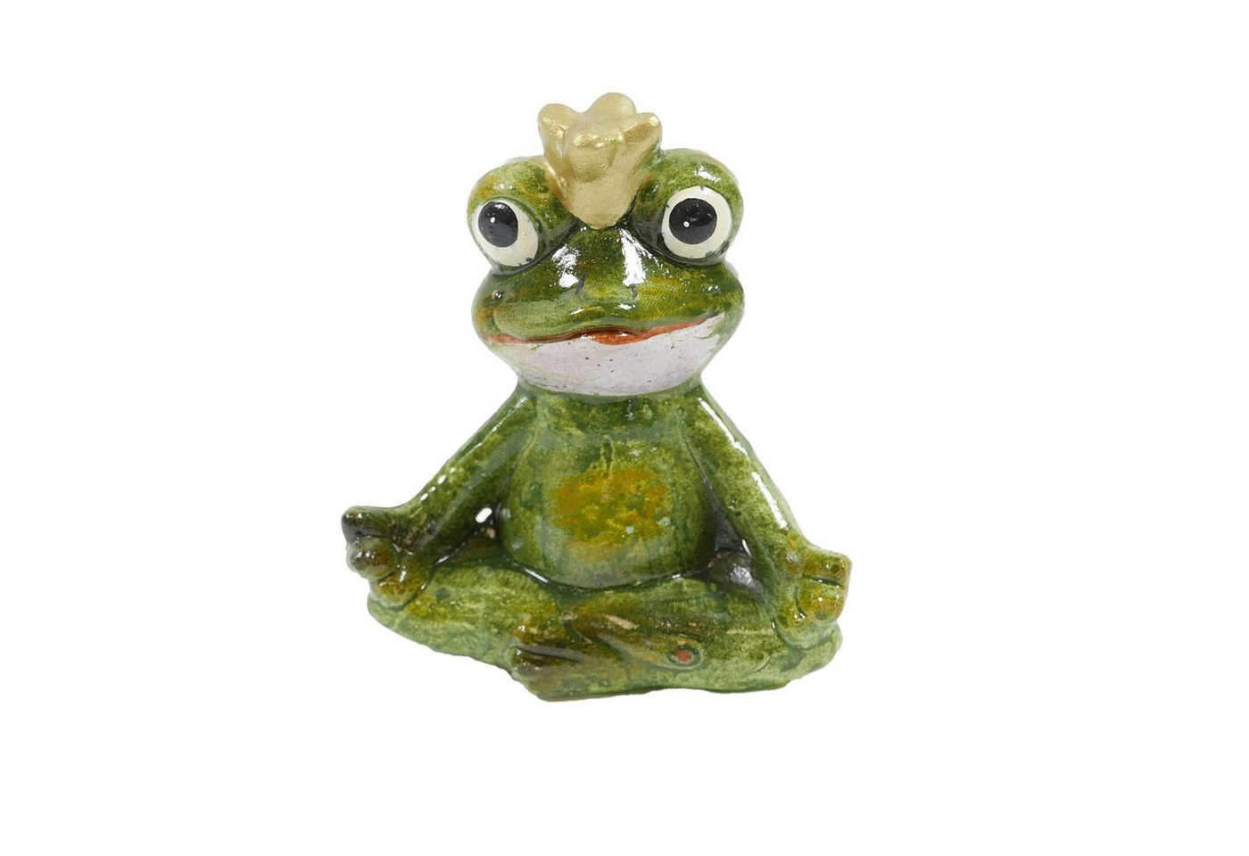 B&S Dekofigur Frosch grün Keramik 8,3x4,5x9,1 cm von B&S