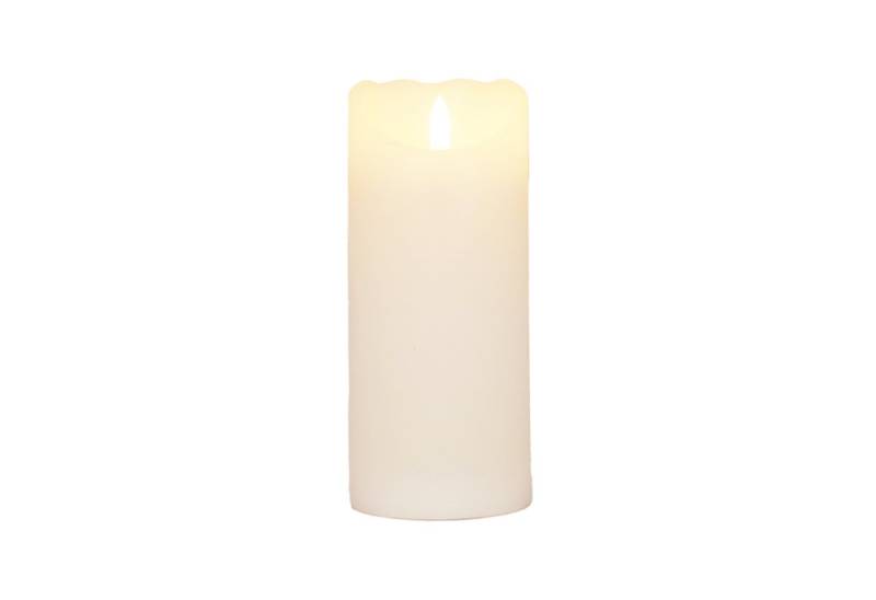 B&S LED-Kerze LED Echtwachskerze mit flackereffekt und Timer H:15 x Ø 7.5 cm von B&S